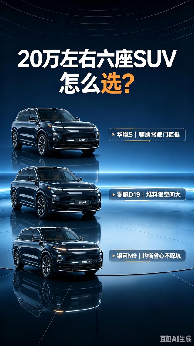 20万左右买六座SUV，现在选择太多了，而且个个都不好惹。银河M9、华境S、零跑