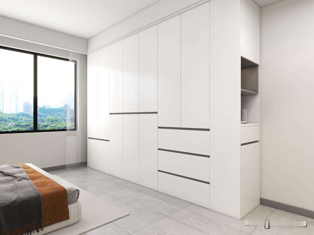 这是我见过最满意的家：光卧室一体柜简约实用又耐看，无数人效仿最近看了这个卧室