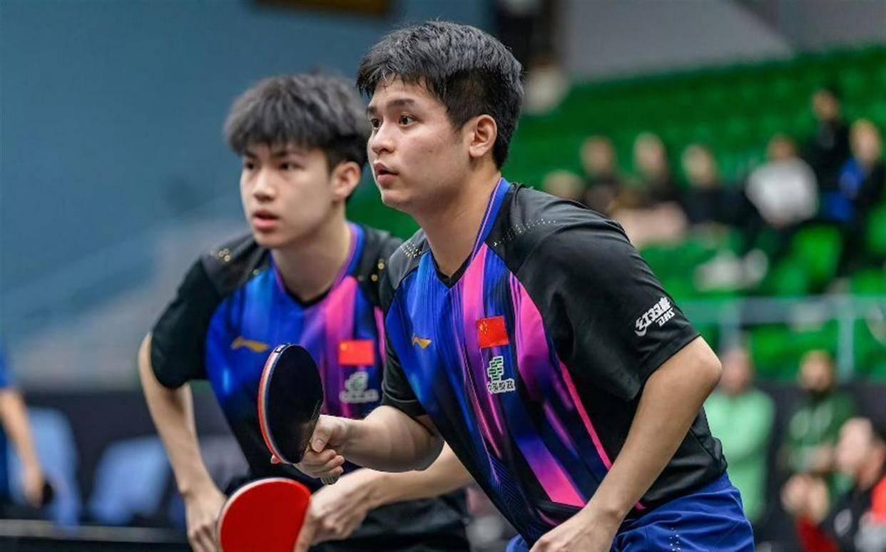 WTT常规挑战赛萨格勒布站男双1/4决赛:林诗栋/黄友政3-2朴康贤/安宰贤，