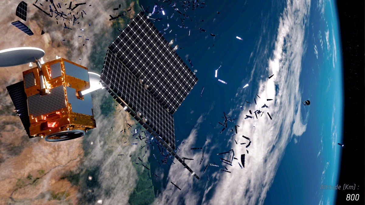 2007年8月，美国航天飞机奋进号在轨道上挨了一枪。一块太空碎片击穿了它的散热板