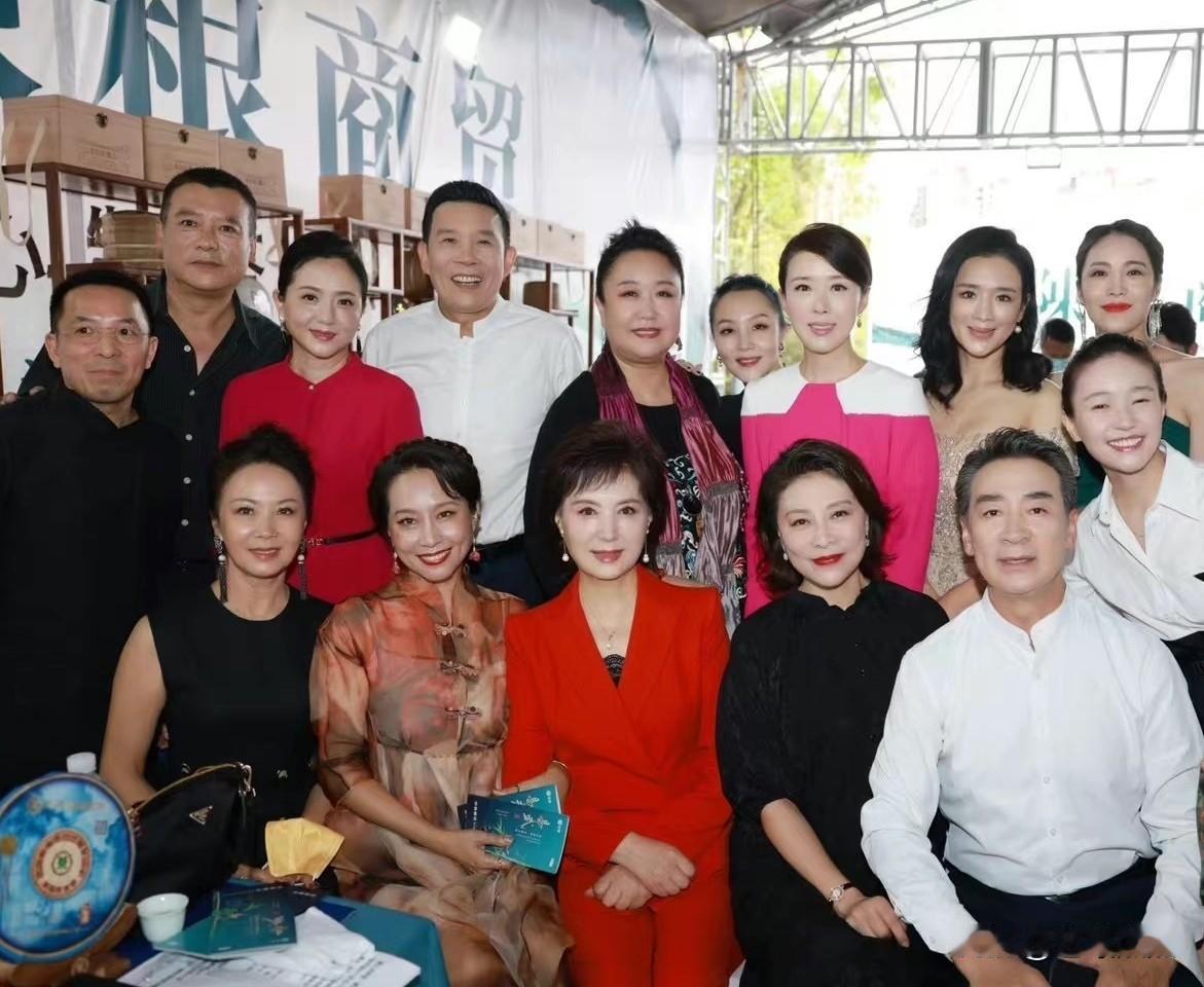 一众影视演员大合影。虽然他们并非一线顶流，但演技却个个拿得出手。有八十年代成名的