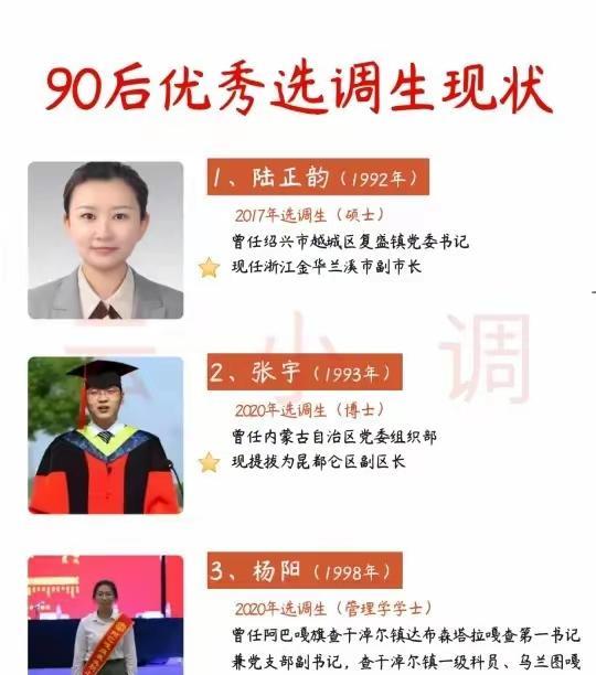 一图了解，天选之子，90后选调生的人生逆袭……
