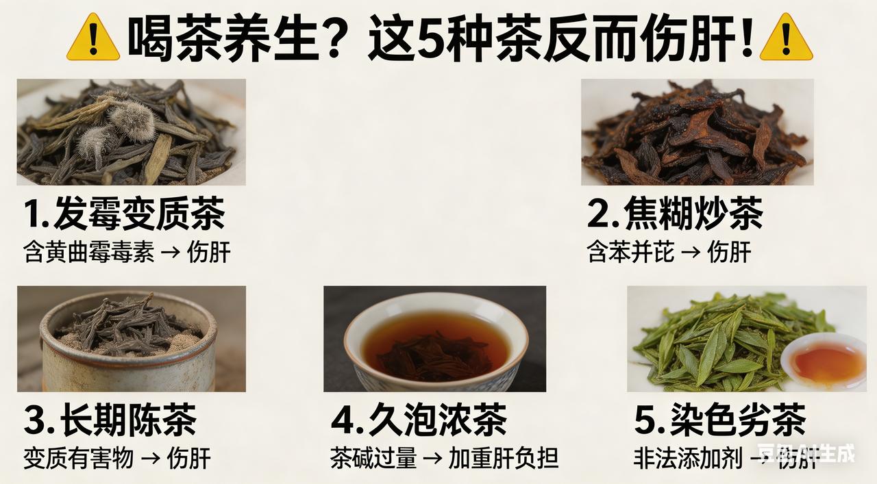 喝茶养生？这5种茶叶反而可能伤肝，需警惕惊！5种茶叶被列入“伤肝黑名单”