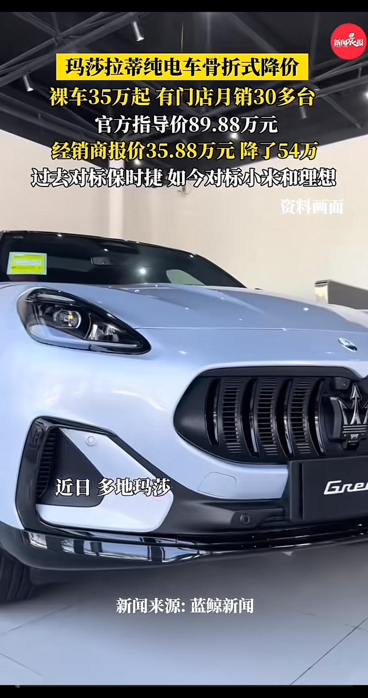 玛莎拉蒂这波操作太猛了！旗下纯电SUVGrecaleFolgore直接大降5