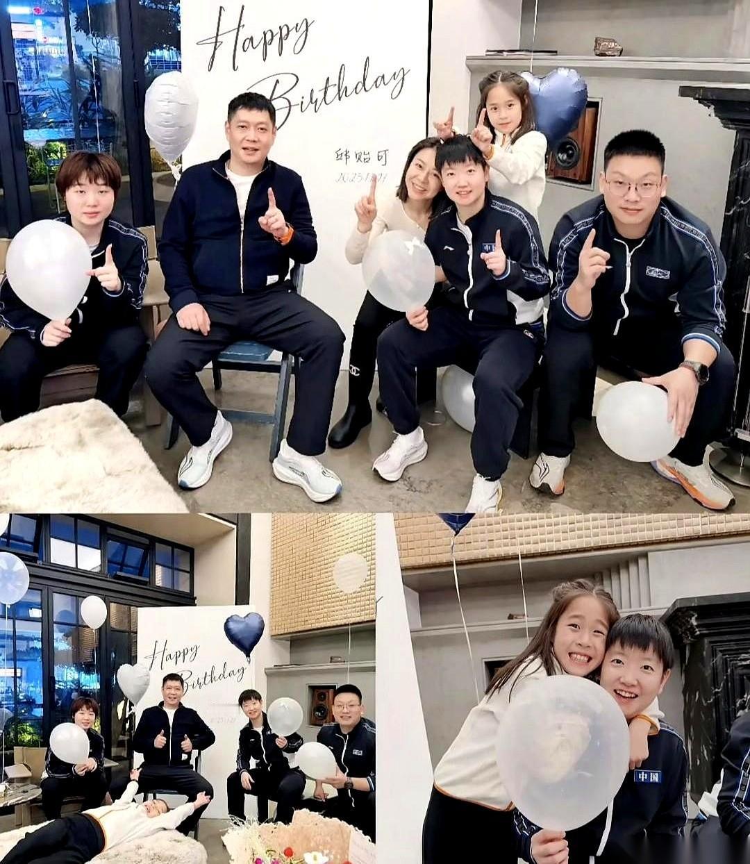我宣布，今天最“惨”寿星，邱指导。过生日呢，闺女老婆全到齐了，结果呢？全跑去