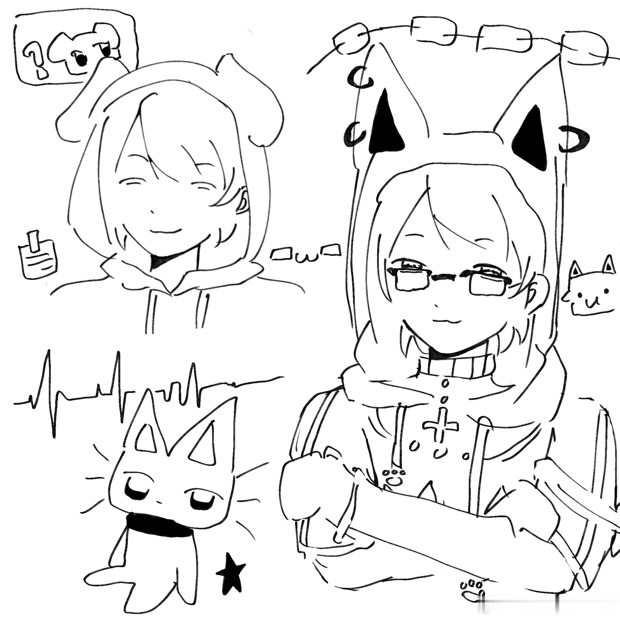 24634【瓦吗】如果给w/sx带上小狗和小猫帽子的话...（来点猫狗节奏啊）