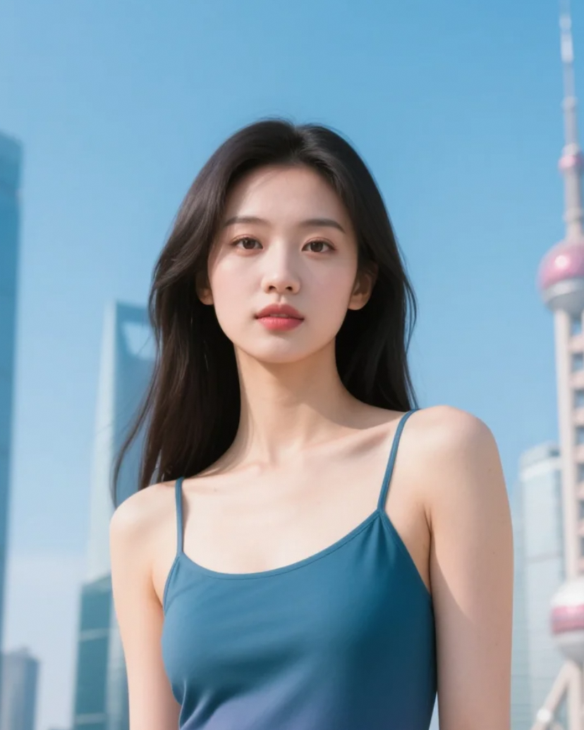 碧波映仙影，水光为衬颜。