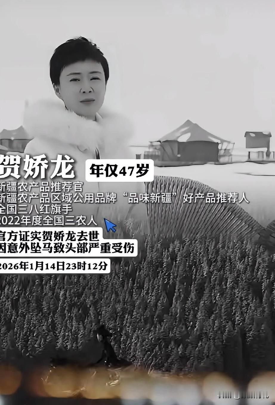 贺娇龙的葬礼在16号举行，地点在昭苏，前去送别的网友是络绎不绝的。因为他为人