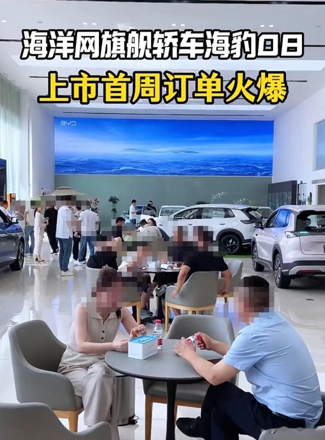 海豹08上市即火爆，4S店人满为患。都是了解海豹08，试驾海豹08的。海豹08堪