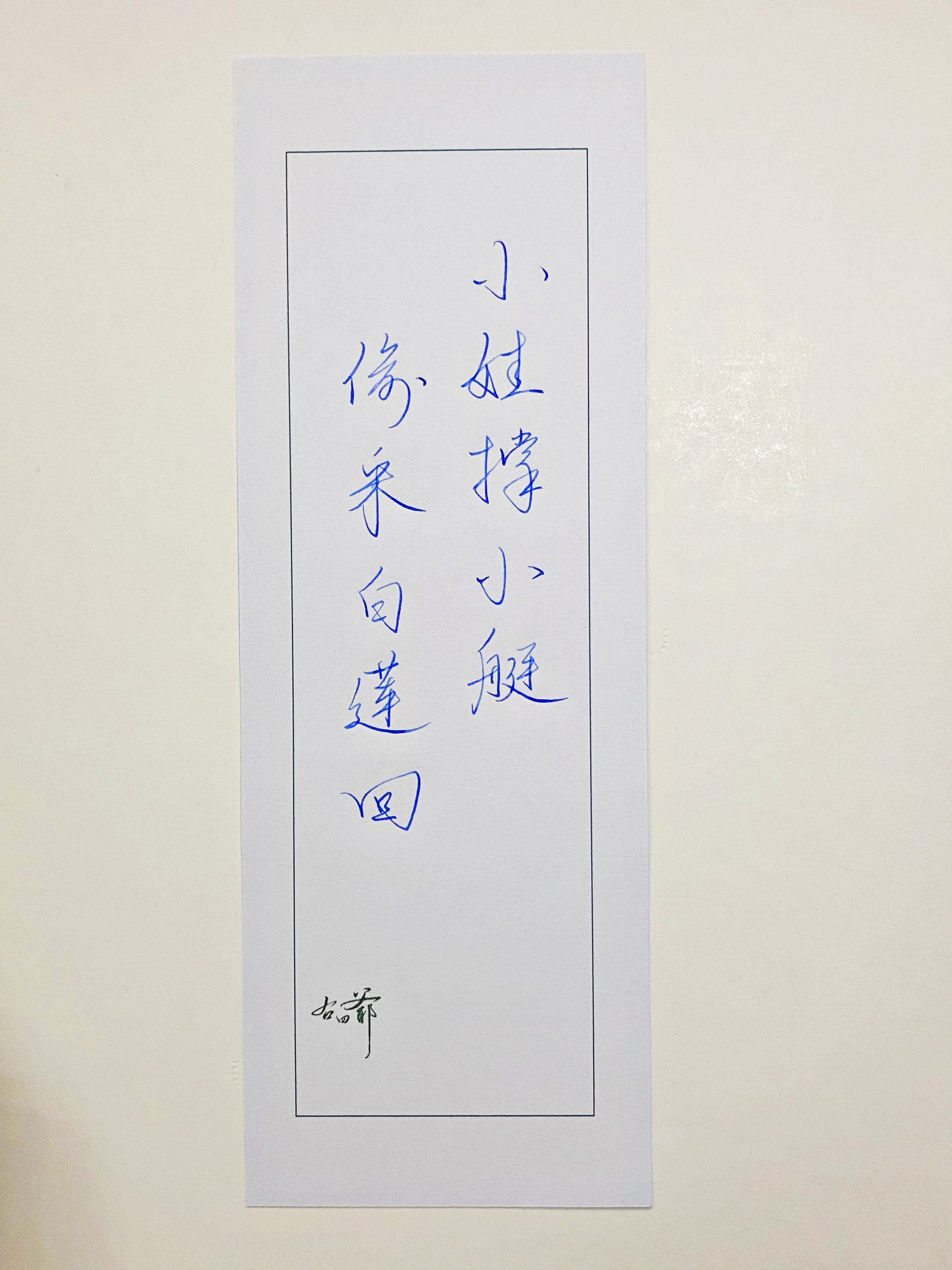 一起写写字偷采白莲回