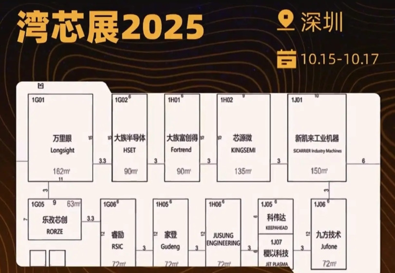 从新凯来在“湾芯展”展位图不难看出，它和它的子公司“万里眼技术有限公司”亮相，展