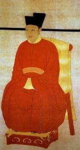 宋徽宗光着膀子跪在雪地，忍受金人将军的侮辱，他忍痛将老婆闺女送到金人床上，金人一