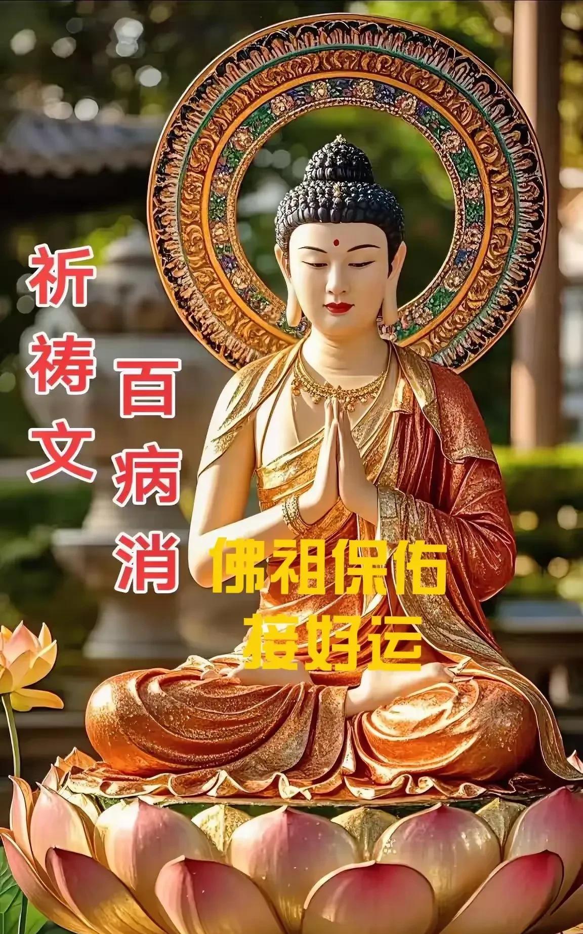 刷到佛祖是莫大的缘分，可千万别划走！相传，与佛祖相逢能得庇佑。诚心祈愿，愿你往