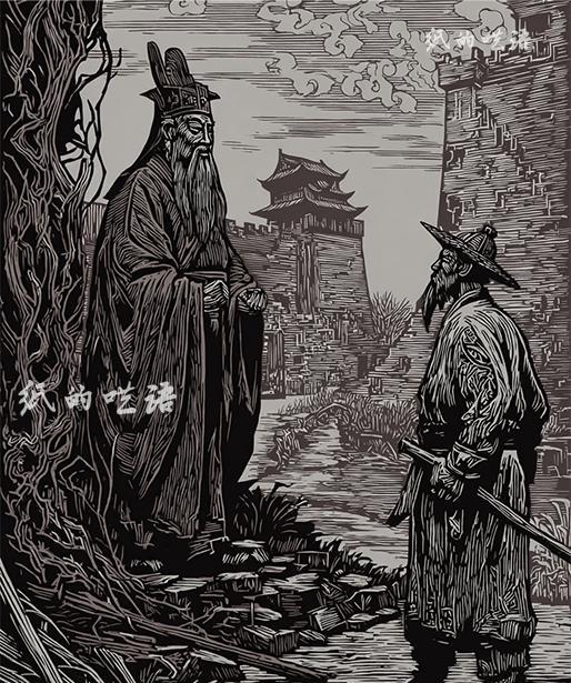 齐桓公巡游，经过郭国故都的残旧废墟，问经过的农夫：这是什么地方？农夫说：郭国的