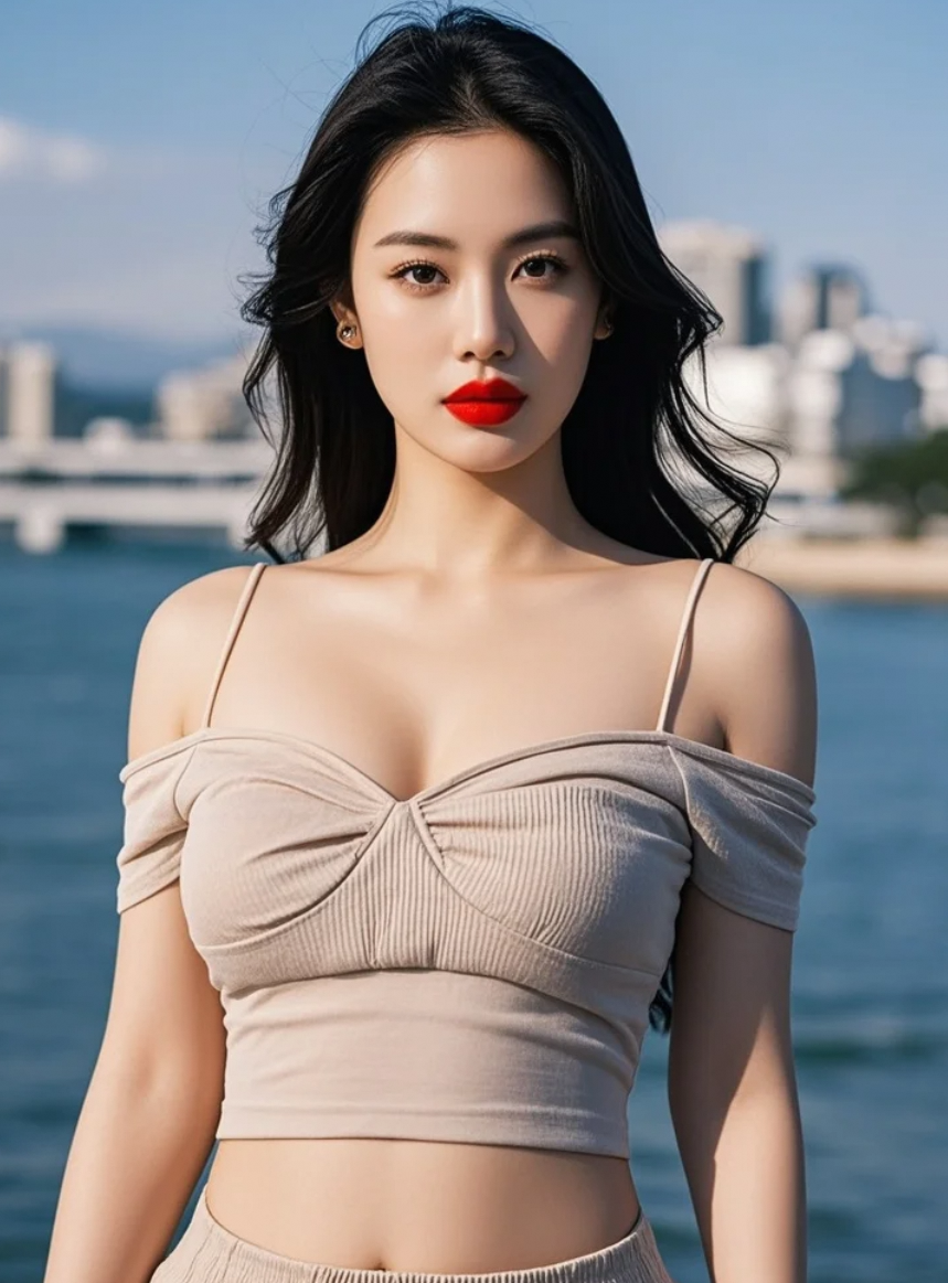 她在海边跳舞，美得像一场不愿醒来的梦