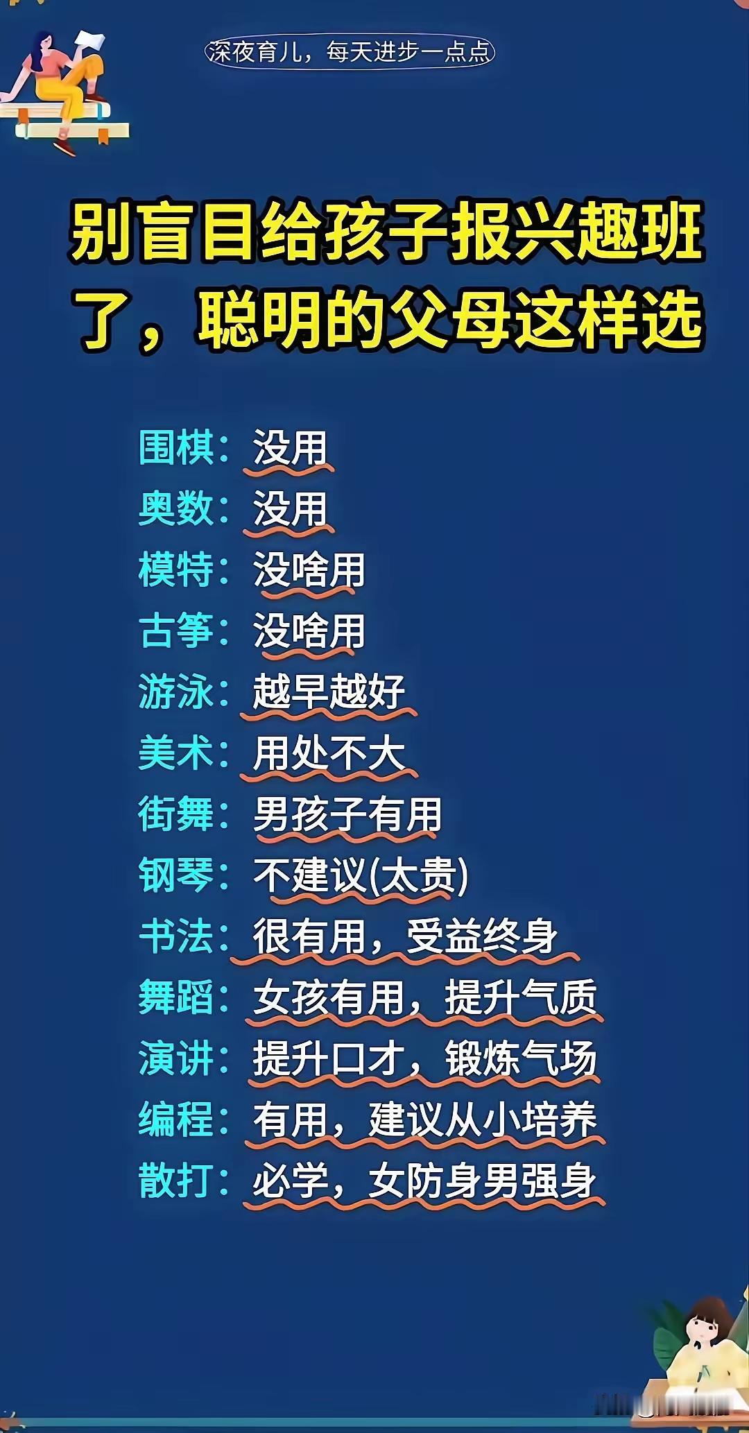 那些兴趣班有用，哪些是在浪费钱？