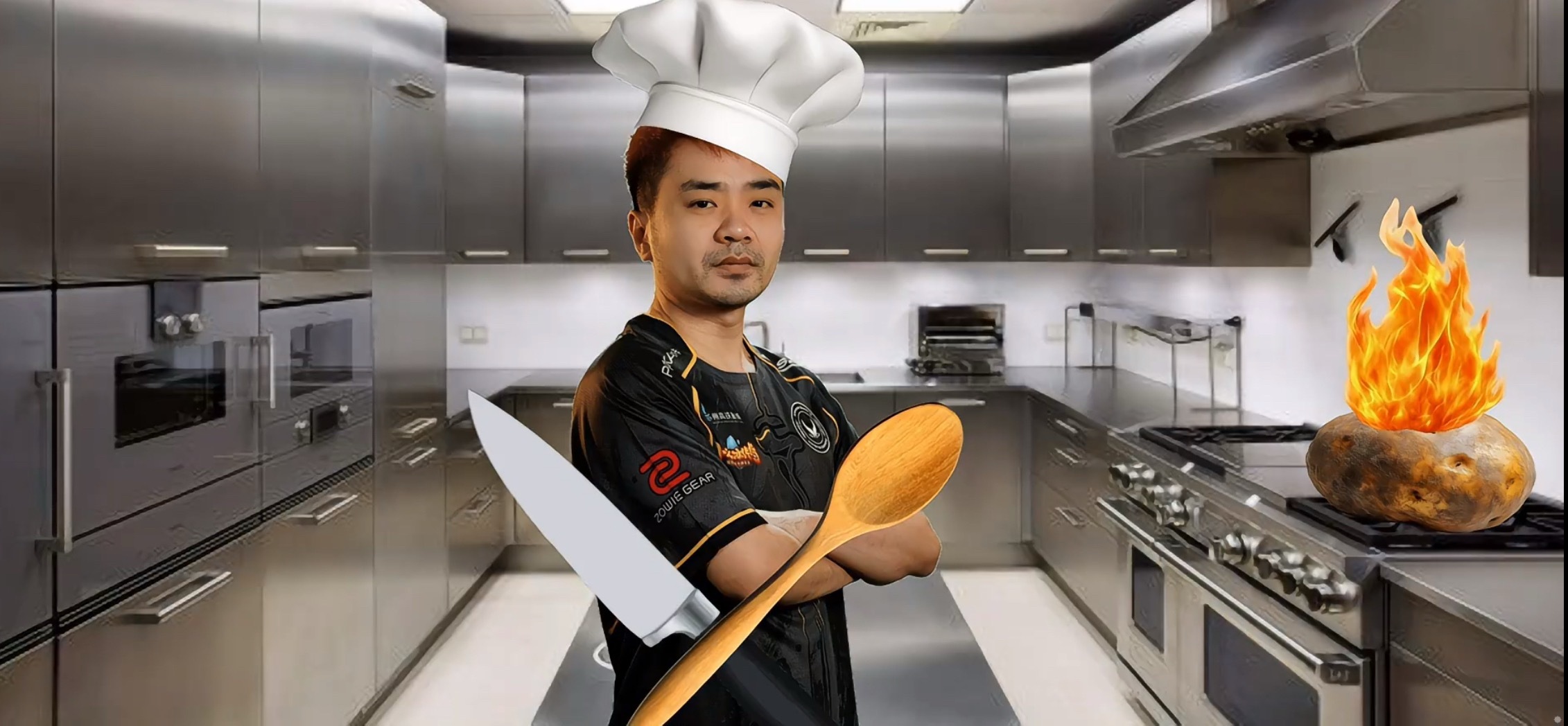 昨天XG比赛的时候，ESL官方玩梗p图，哈哈dota2