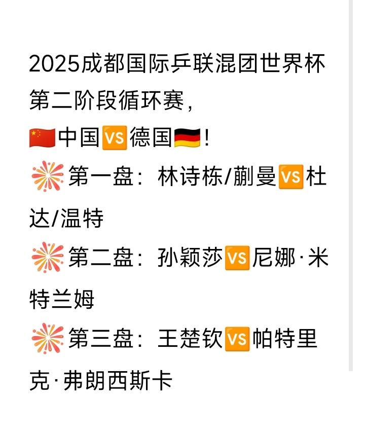 王楚钦、孙颖莎出战单打！栋曼迎战混双对手！邱党、温特单打不上场！2025成