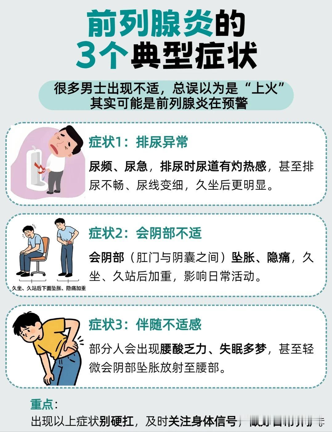 前列腺炎容易被当成上火！读懂身体发出的3个预警信号