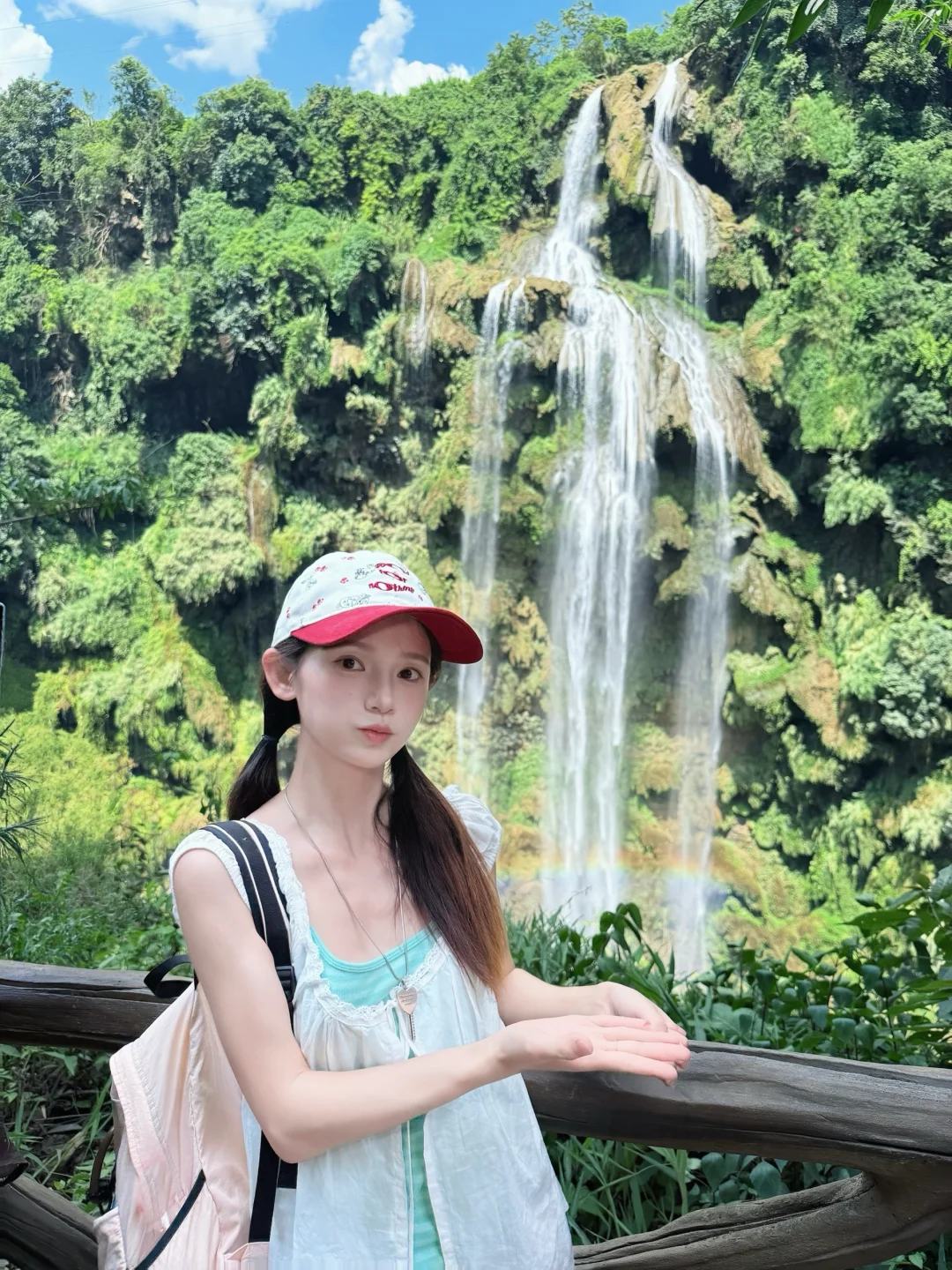 去马岭河峡谷看彩虹瀑布•.🌈¸✧。