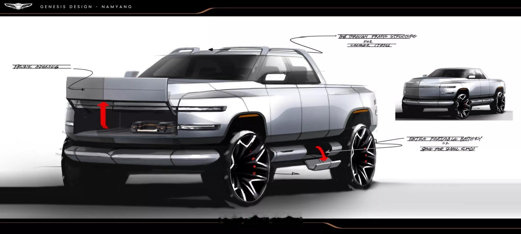 捷尼赛思全新皮卡概念设计捷尼赛思全新皮卡概念设计，美国市场应该会喜欢，大家觉得