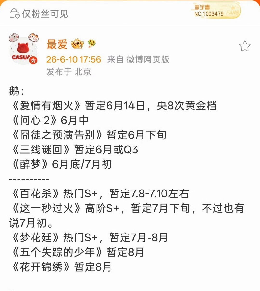 🐧和🥝排播一眼望去咋全S+