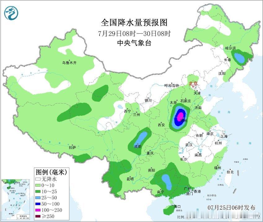 【强降雨】昨天到今晨，降雨主要有三块，西南一带的季风气流降雨，河南山东安徽江苏一