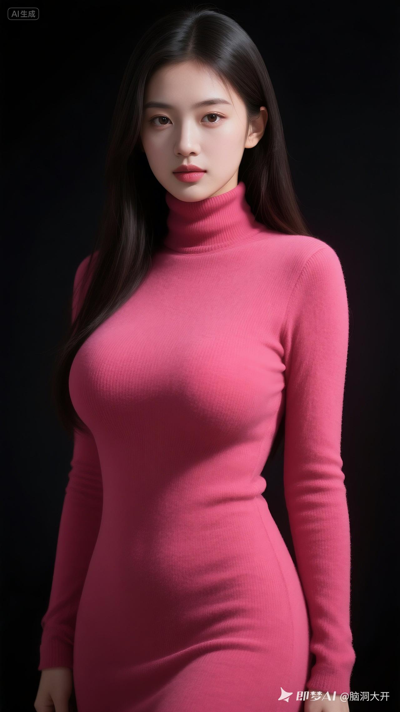 粉嫩少女心，高领毛衣穿搭指南💕