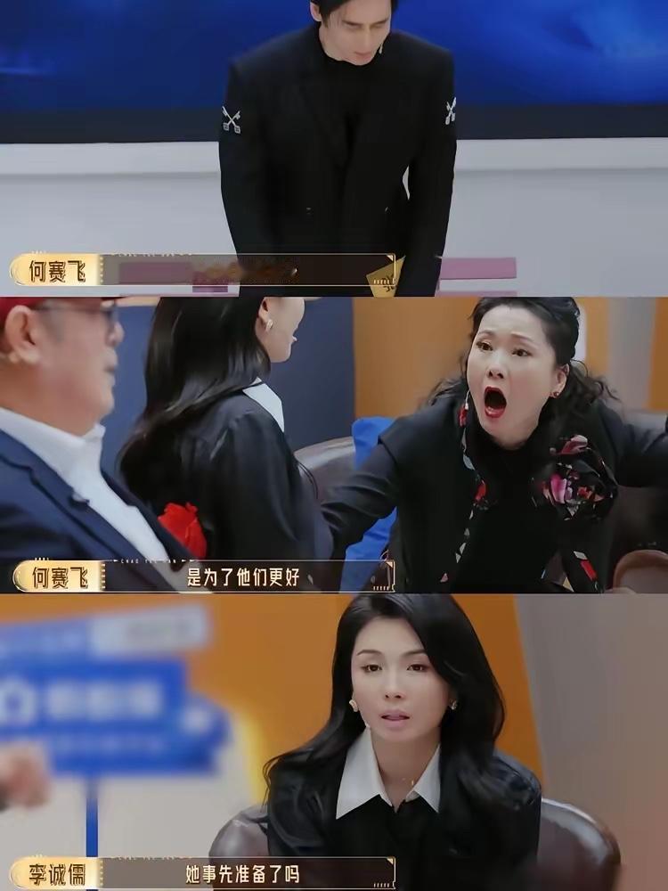 这节目只有何赛飞一个正常人。何赛飞说到点子上了，本来很多选手就是不太成熟演员，