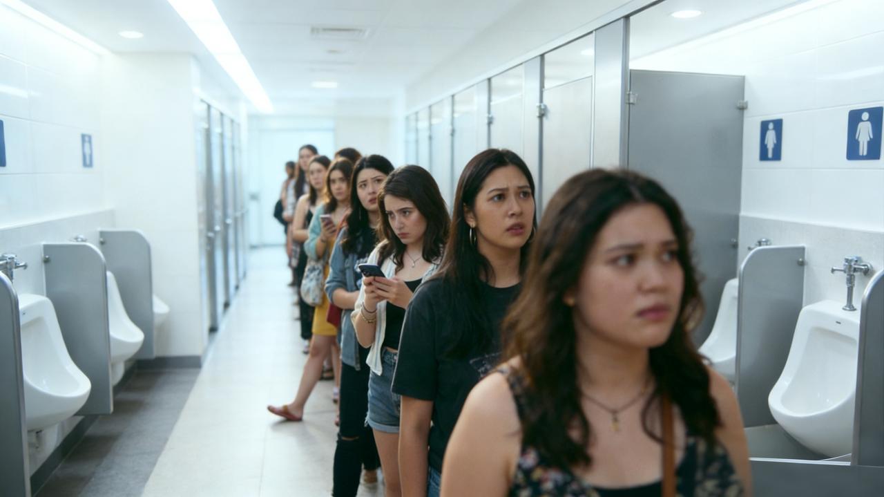 女性占用男厕：别让性别对立掩盖公共服务短板女性占用男厕引发的热议，本质是生理