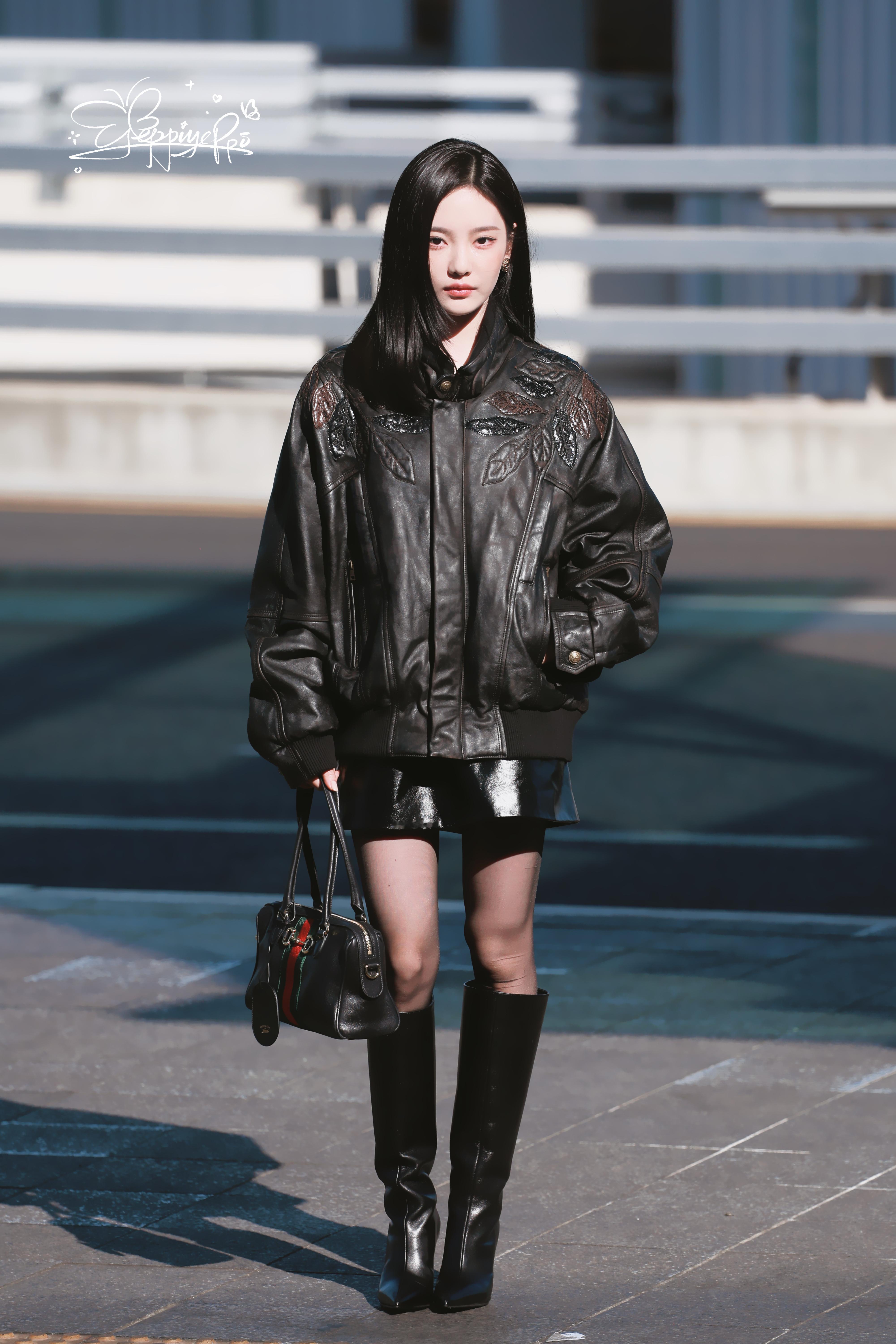 宁艺卓出席Demna米兰首秀宁艺卓机场饭拍📷期待宁宁米兰时装周