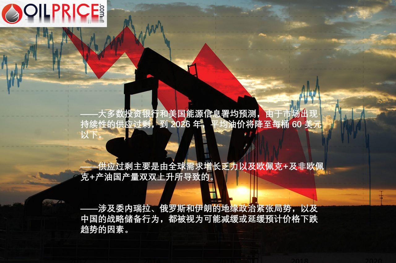 为何多家机构预测明年油价将跌至每桶60美元以下？投资银行在最近几周发布的