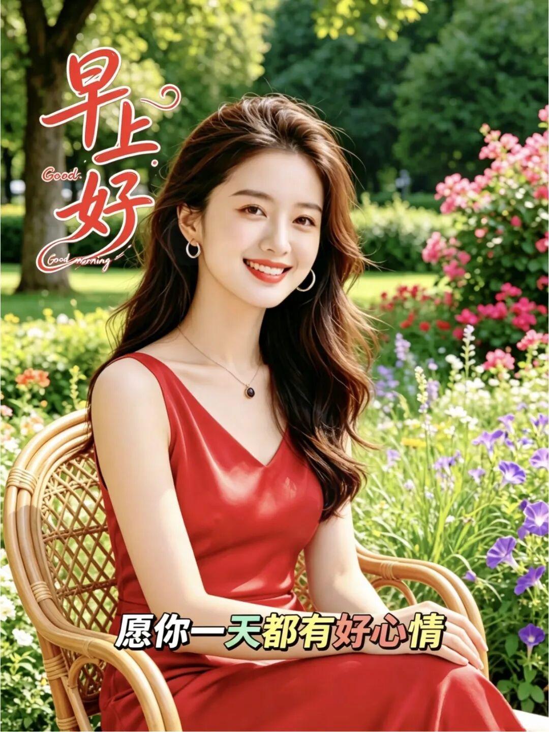 💝青山流水赴初夏，🌺清风疏影伴朝霞，🌊朝暮人间皆温软，💐岁岁年年绽繁花，