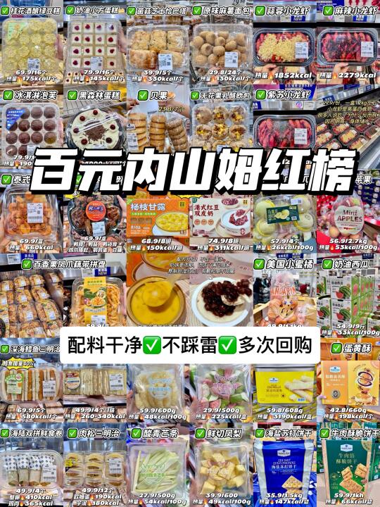 百元内山姆红榜，亲测不踩雷，无限回购