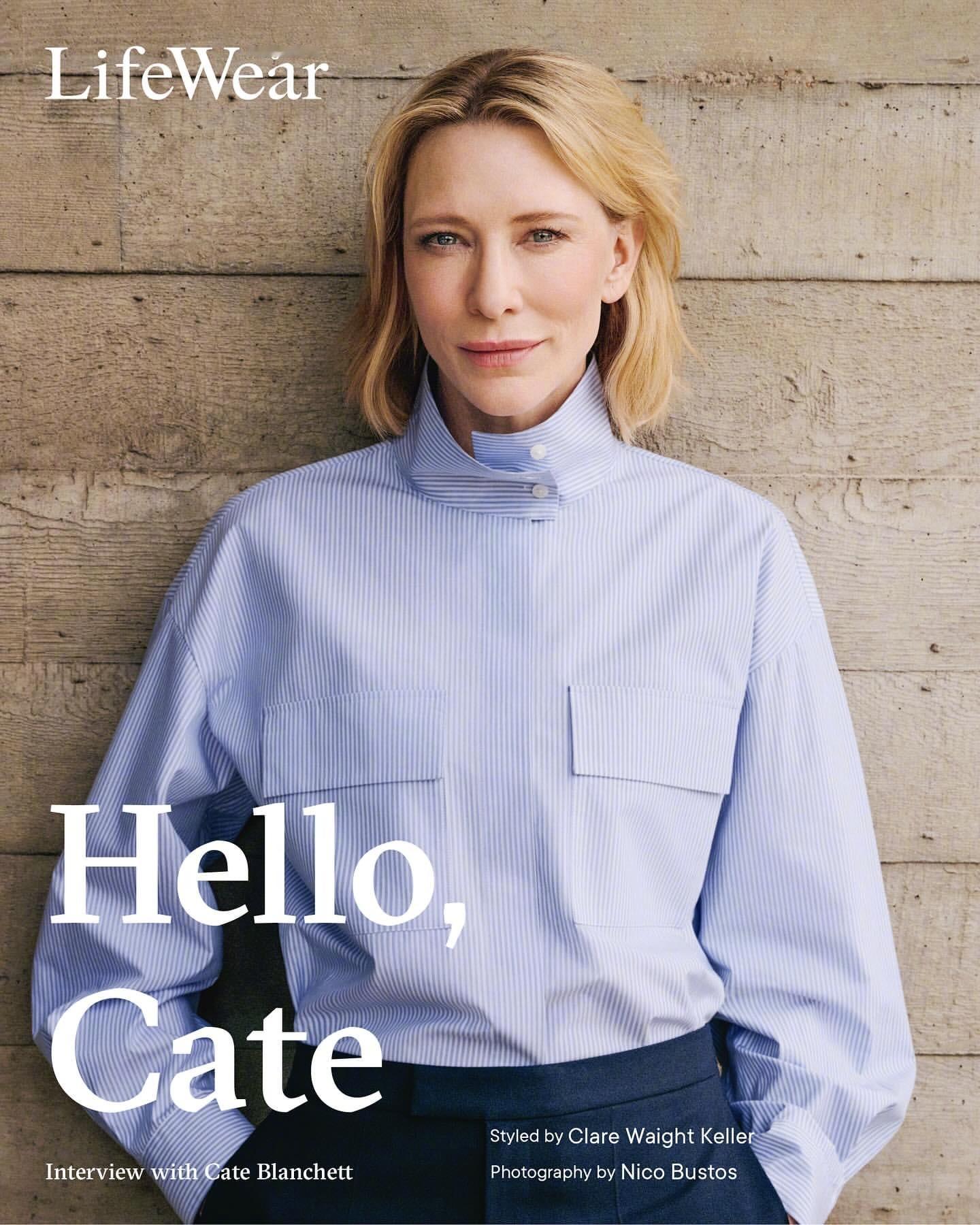 品牌大使凯特·布兰切特登上最新一期《LifeWear》杂志，身着UNIQLO