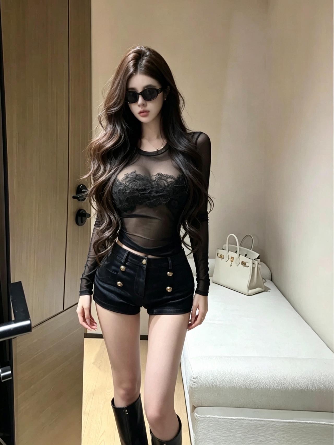 又美又飒谁不爱黑色系御姐穿搭不斩男但一定斩女的穿搭斩女酷辣女孩穿搭