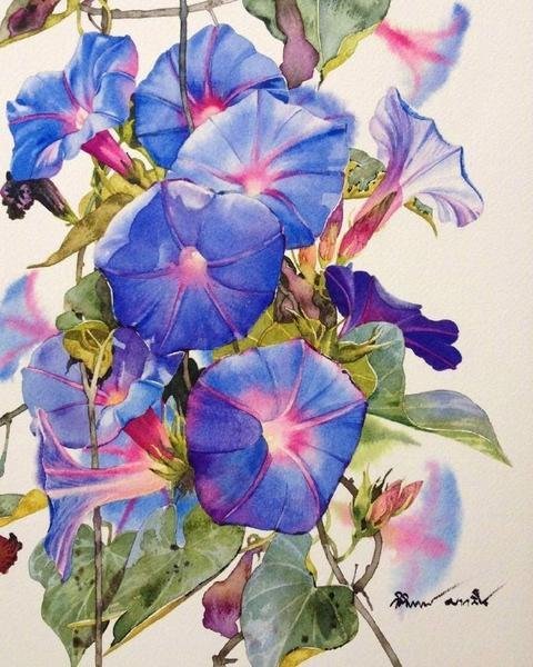 泰国画家KitipongTi绘画作品欣赏风景遇见美好油画​​​