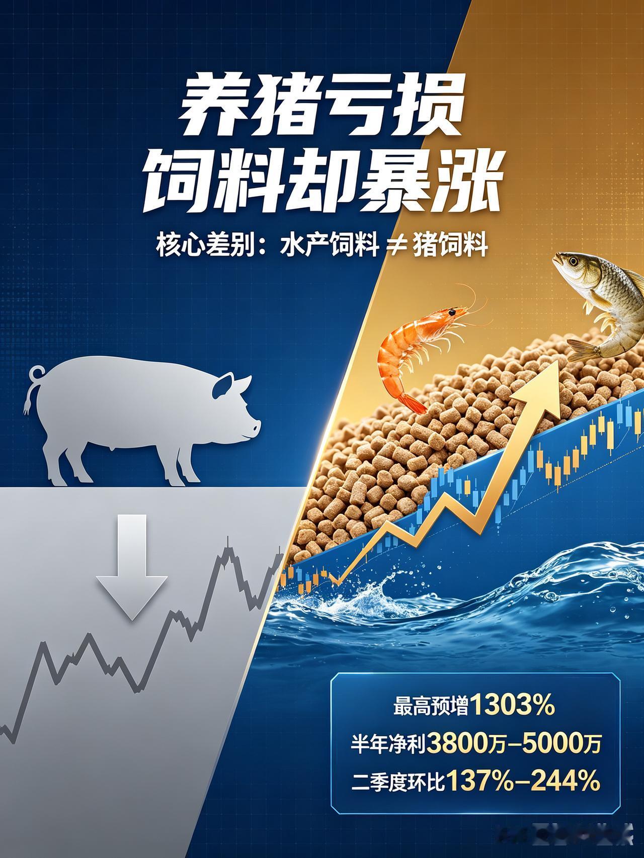 反差炸裂！养猪户大面积亏损，这家饲料公司半年暴增1303%最近很多人看不懂