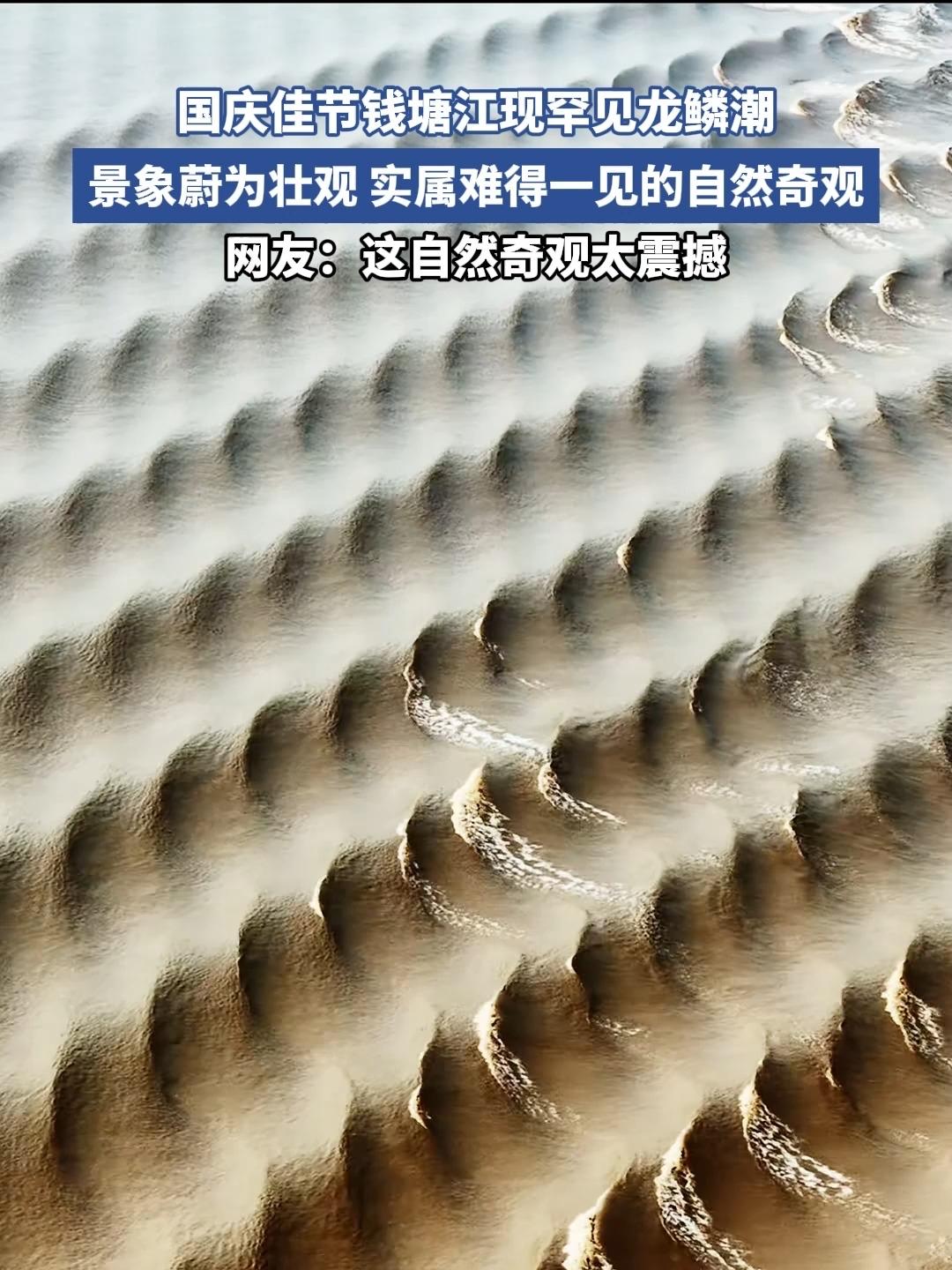 钱塘江惊现“巨龙献鳞”！8公里龙鳞潮刷屏，10万人蹲守：这才是大自然的顶级浪漫