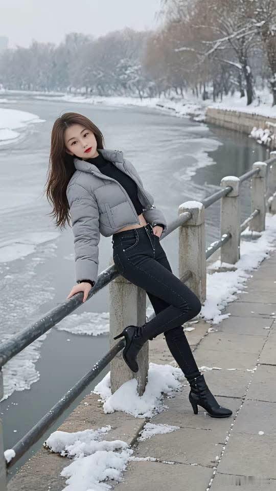 冬日暖阳下的时尚穿搭，雪地漫步的浪漫时光。