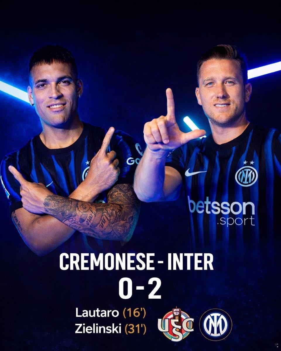 国际米兰轻松击败克雷莫内塞，三分到手💙🖤🔥国际米兰意甲劳塔罗