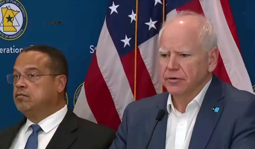 CNN报道，当地时间25日，明尼苏达州州长沃尔茨召开记者会，宣称他已收到了司法部