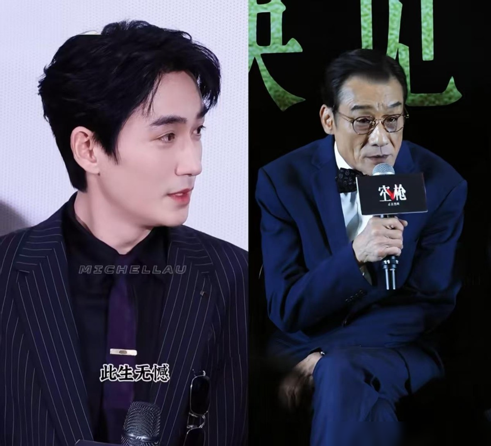 梁家辉这辈子，夸人最多说句不错。这回直接撂了四个字：此生无憾。《空枪》路演，他对着话筒讲，能遇上朱一