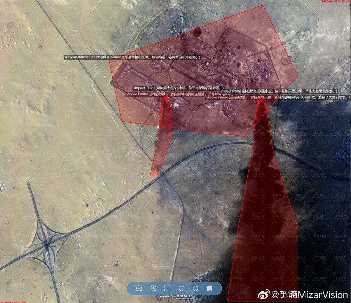有卫星图片显示，科威特的阿里·萨利姆空军基地（AliAl-SalemAir