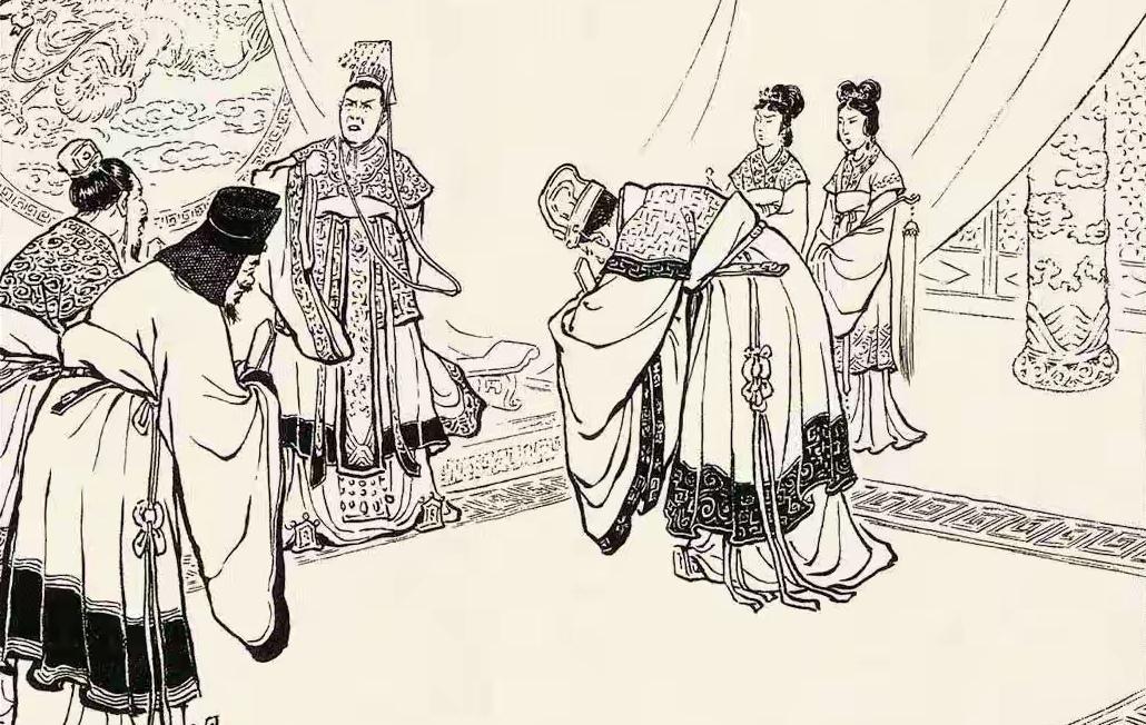 魏主曹髦下朝回宫，深知司马昭之心，路人皆知，决计讨伐司马昭。大臣奏道：“如今政权