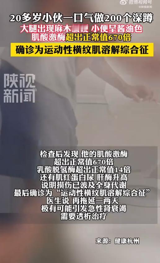 “敲响警钟！”浙江杭州这名20岁小伙长期缺乏锻炼，周末在家无聊突然想健身，没有热