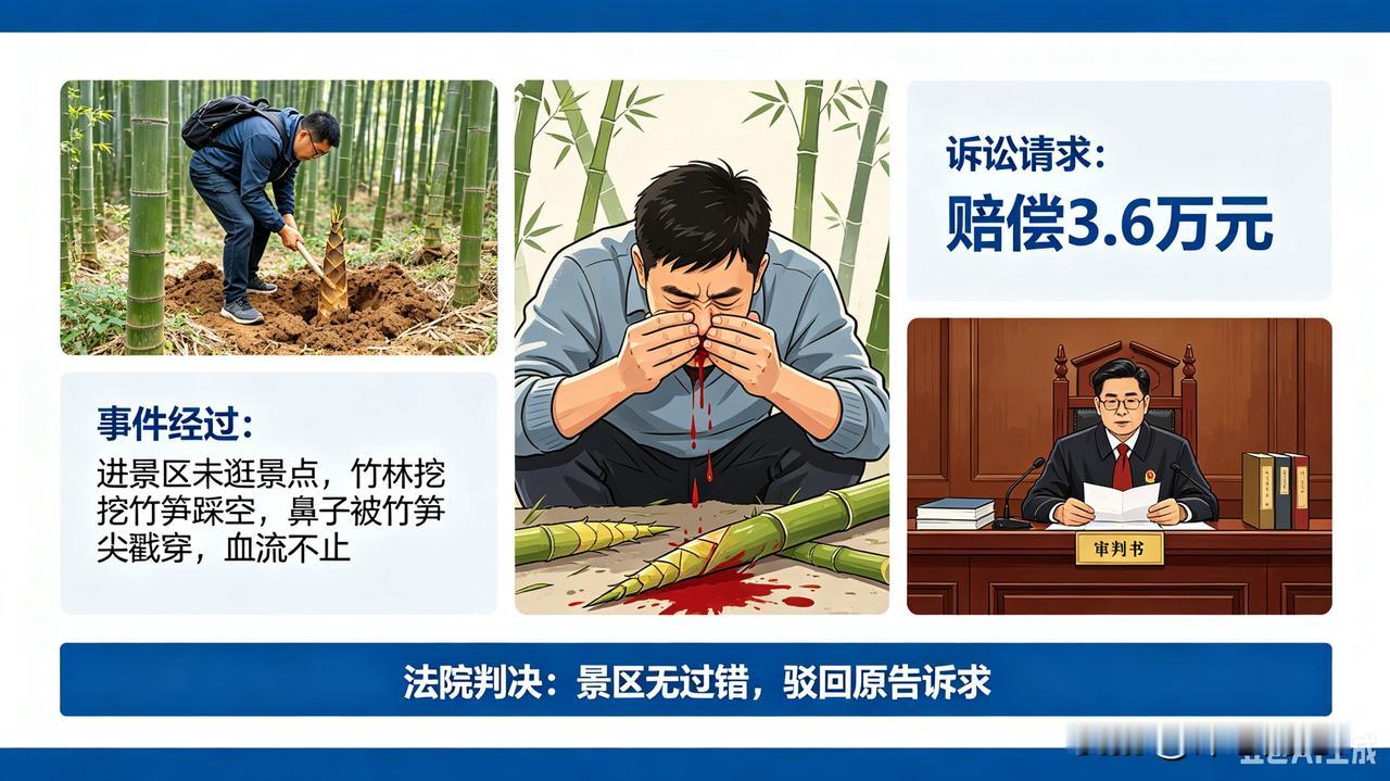 奇葩｜自个儿偷挖景区竹笋，受伤还想“碰瓷”景区要赔偿！重庆刘某某