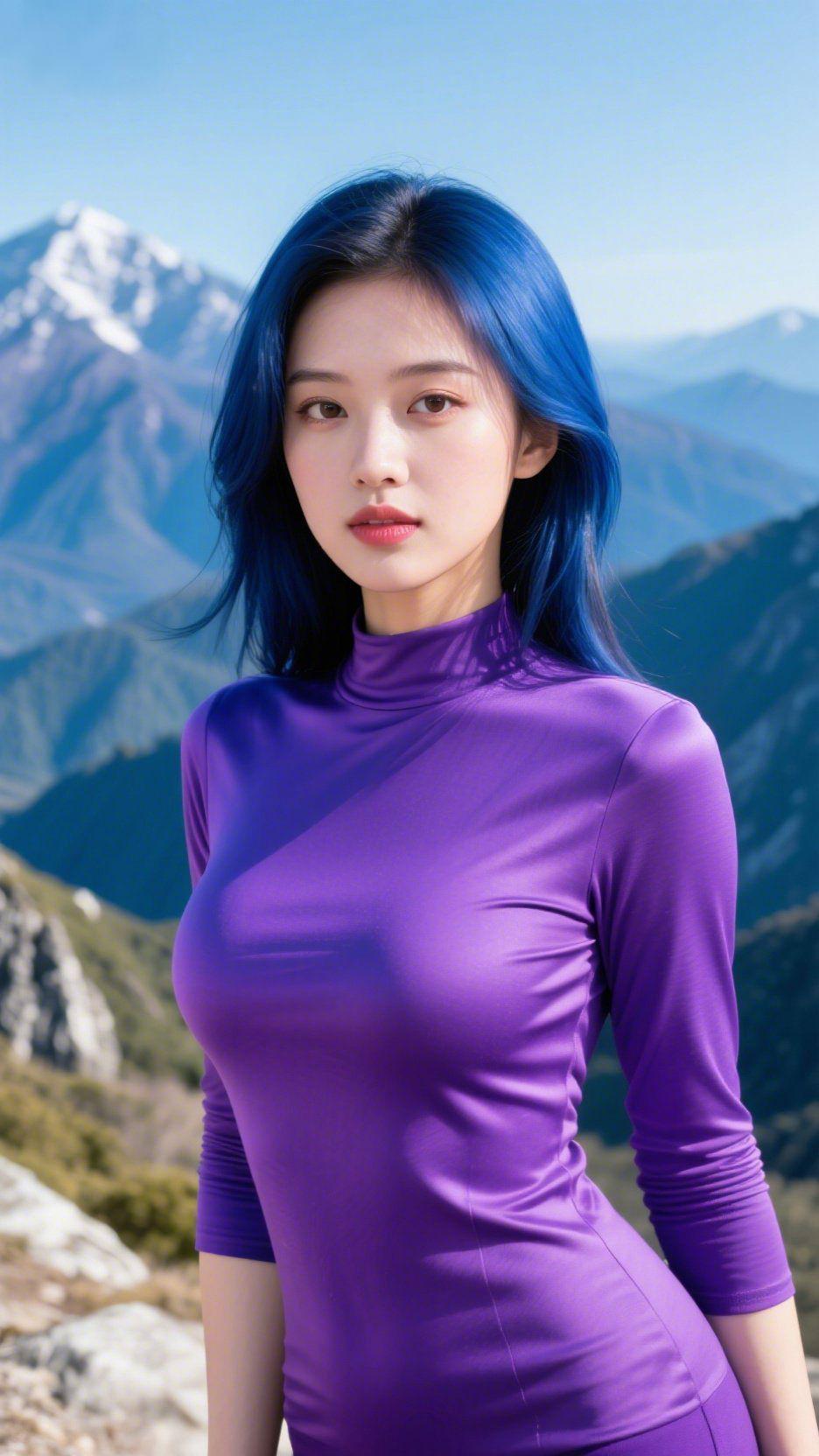 远山晴岚入画来澄澈晴空铺展清透的蓝，层峦叠嶂的远山绵延天际，晕染出深浅错落