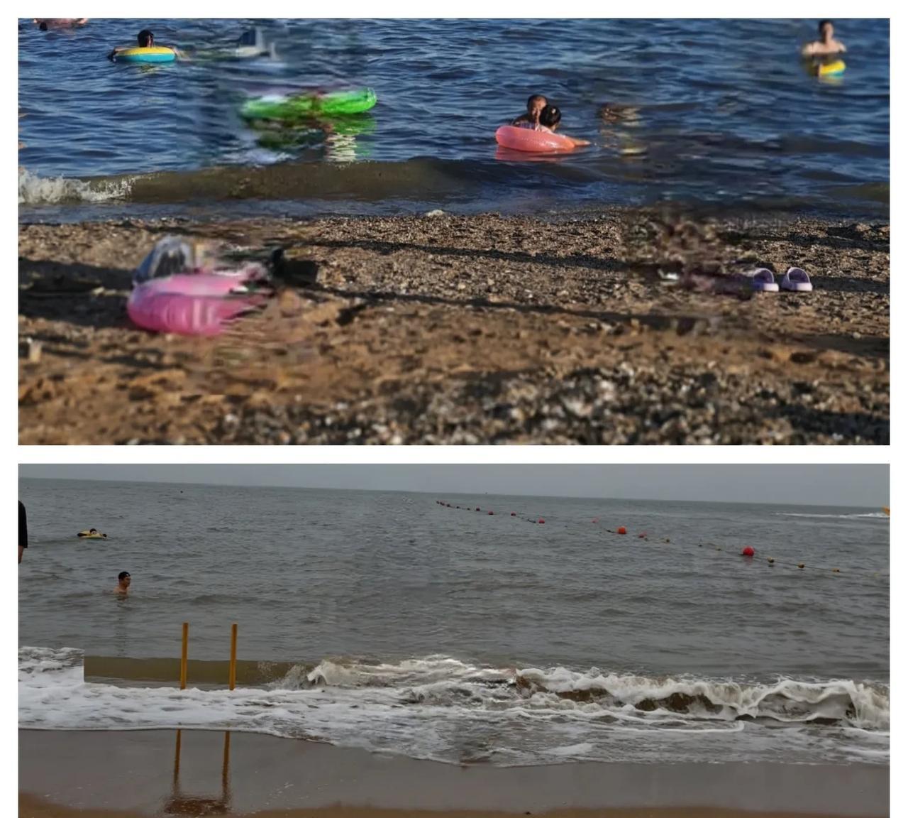葫芦岛龙湾海滨浴场与兴城海滨浴场比较，兴城的海滨浴场几乎没有石子，沙子也很细。龙