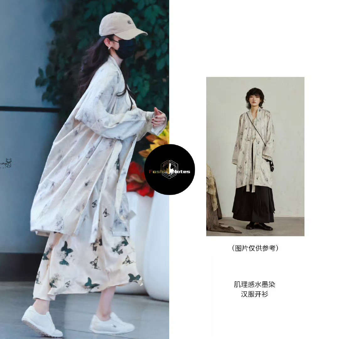 杨幂私服杨幂昨晚穿的这件汉服开衫，某宝销量24小时内1000+人购买了！实火真